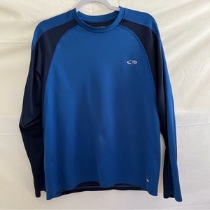 Champion DuoDry Mens Long Sleeve Shirt Blue Color Size Medium
